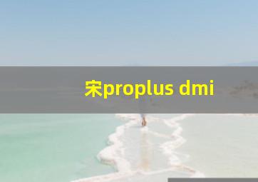 宋proplus dmi